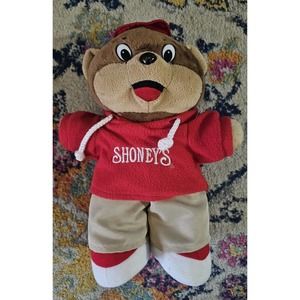 Shoney's Restaurant Shoney Bear Red Hoodie Plush 12" Teddy Bear 2016